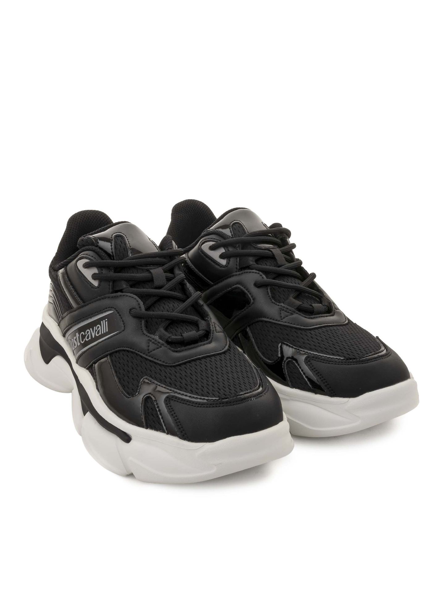 Sneakers barbati JUST CAVALLI 79QA3SA1 - Negru - JUST CAVALLI - IL