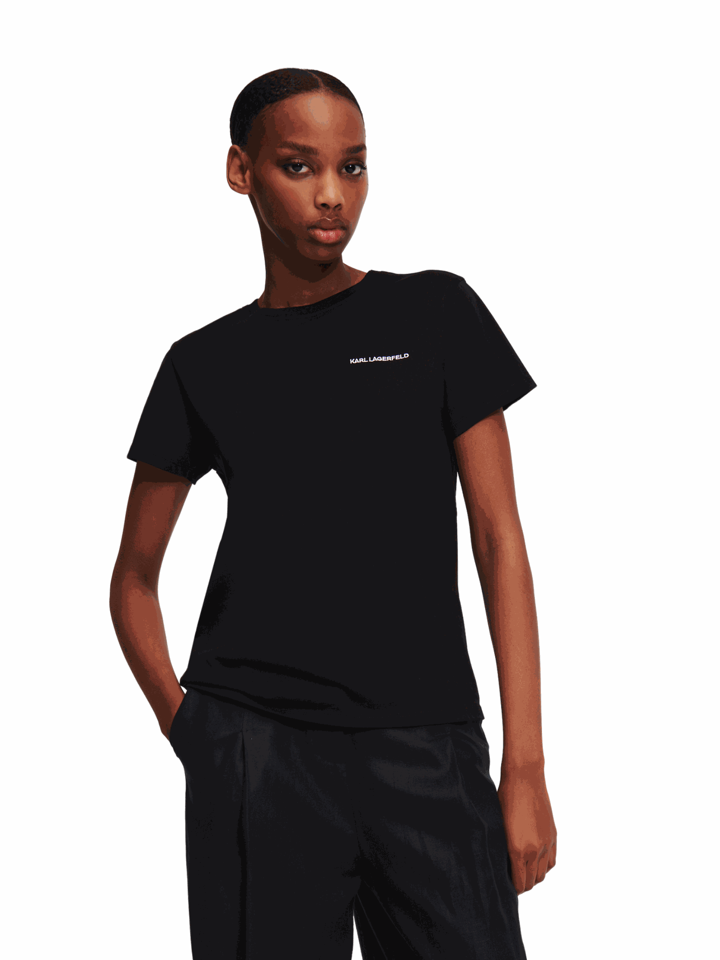 Tricou femei KARL LAGERFELD A1W17019 - Negru - KARL LAGERFELD - IL